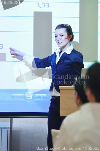 Image of business woman giving presentation