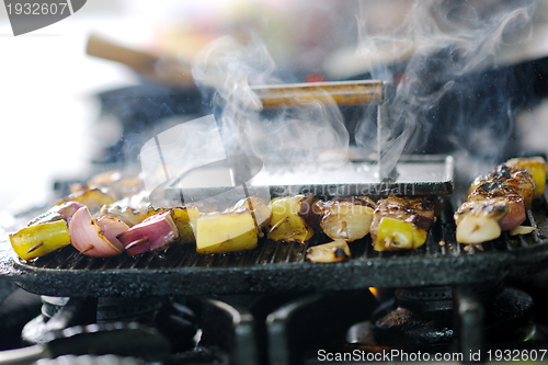 Image of tasty meat on stick