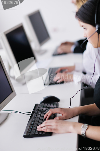 Image of business people group working in customer and helpdesk office