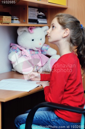 Image of girl doing homework