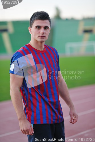 Image of soccer player portrait