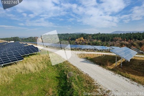 Image of solar panel renewable energy field