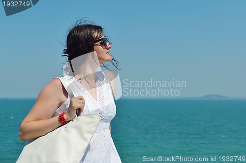 Image of happy woman outdoor