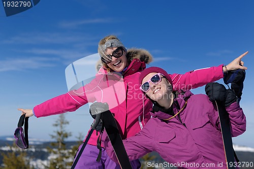 Image of winter woman ski