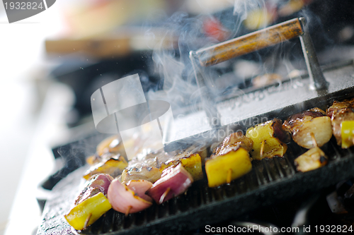 Image of tasty meat on stick