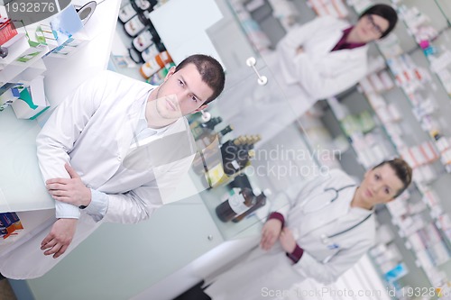 Image of pharmacy drugstore people team