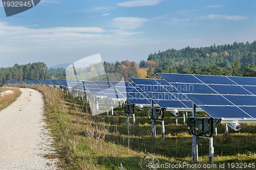 Image of solar panel renewable energy field