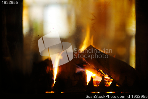 Image of fireplace flame background