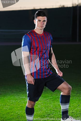 Image of soccer player portrait