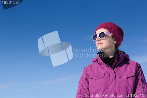 Image of winter woman ski