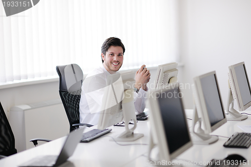 Image of business people group working in customer and helpdesk office