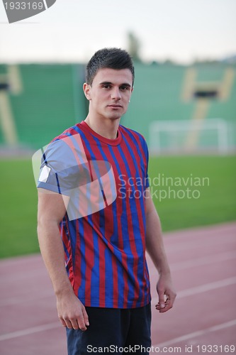 Image of soccer player portrait