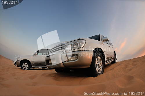 Image of desert safari vehicles