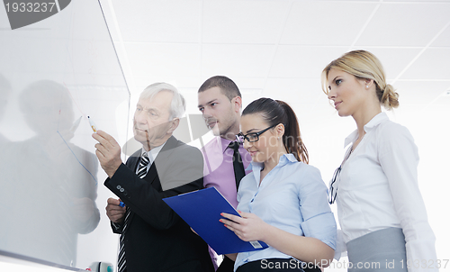 Image of Senior business man giving a presentation