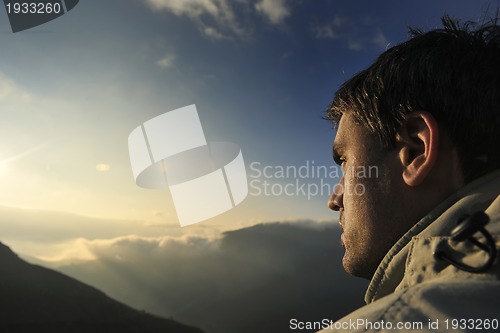 Image of fresh sunrise at mountain
