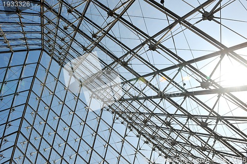 Image of Metal roof top structure with glass construction