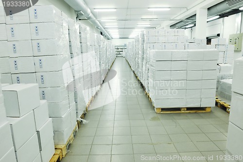 Image of medical factory  supplies storage indoor