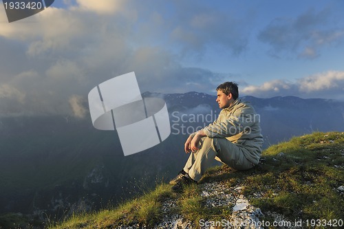 Image of fresh sunrise at mountain