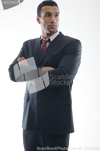 Image of business man isolated over white background