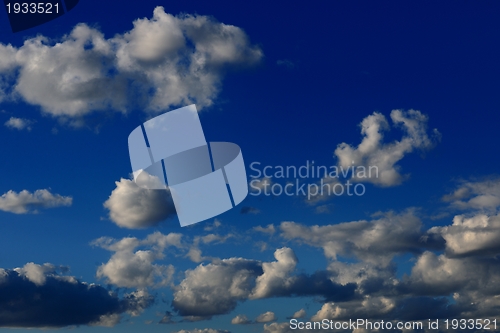 Image of Blue sky with clouds