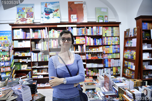 Image of female in library