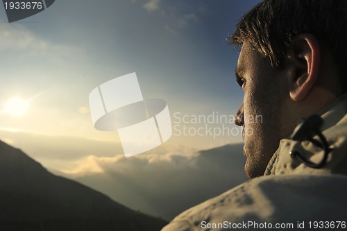 Image of fresh sunrise at mountain