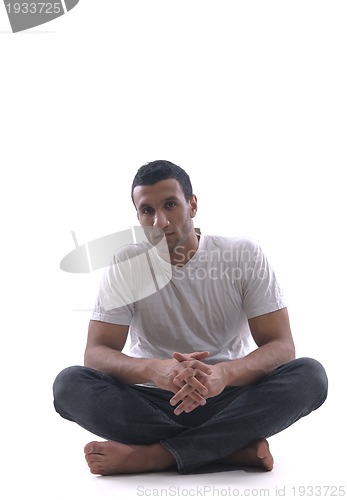 Image of portrait of relaxed young man