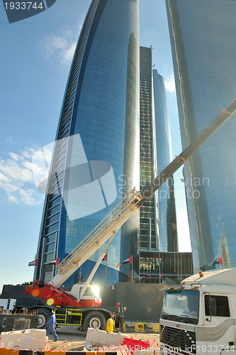 Image of Construction site with crane