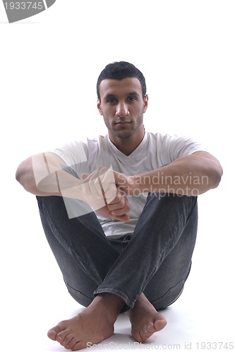 Image of portrait of relaxed young man