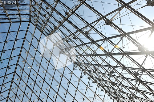 Image of Metal roof top structure with glass construction