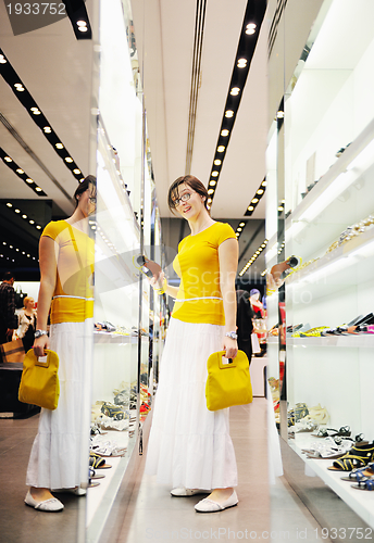 Image of happy woman shopping