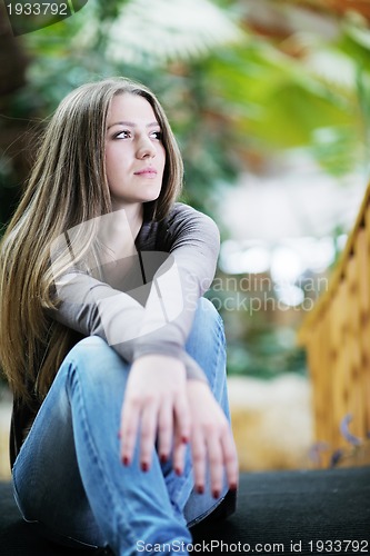 Image of portrait of a beautiful young woman
