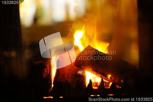 Image of fireplace flame background