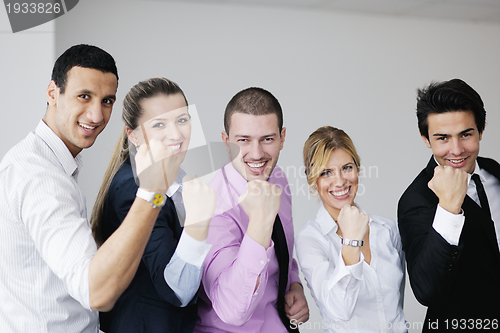Image of Group of young business people at meeting