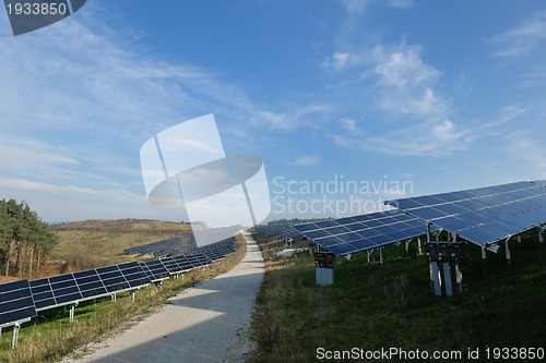 Image of solar panel renewable energy field