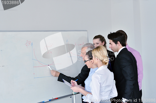 Image of Senior business man giving a presentation