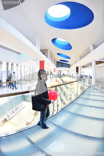 Image of happy woman shopping