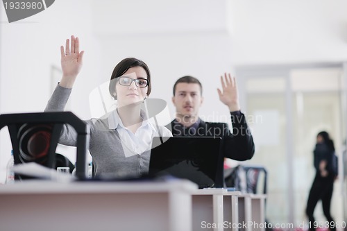 Image of business people group on seminar