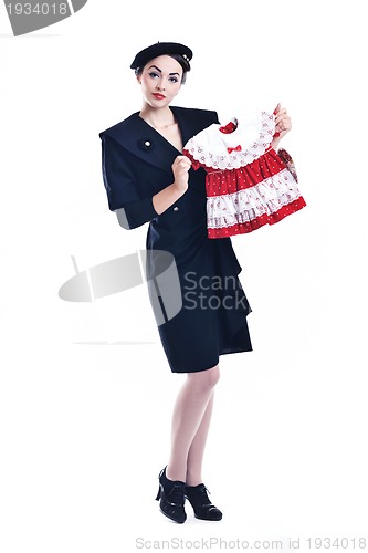 Image of beautiful young woman isolated on white