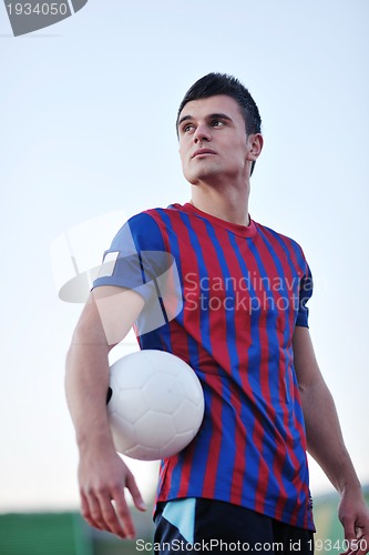 Image of soccer player portrait
