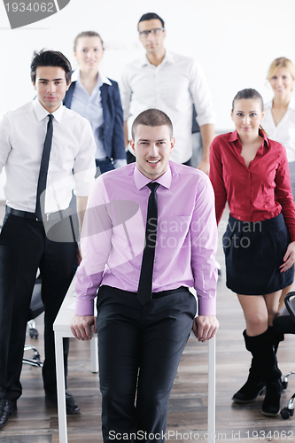 Image of young business man at meeting