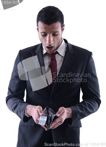 Image of Business man holding money