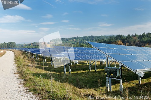 Image of solar panel renewable energy field