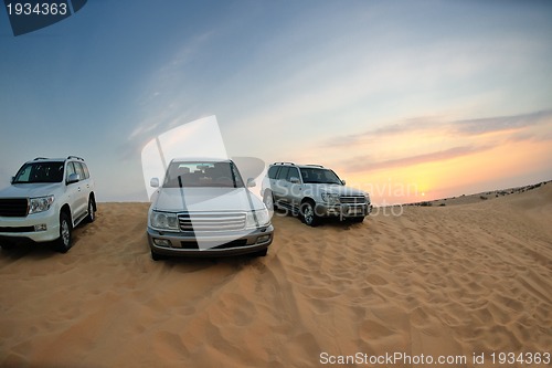 Image of desert safari vehicles