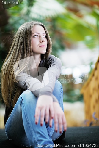 Image of portrait of a beautiful young woman