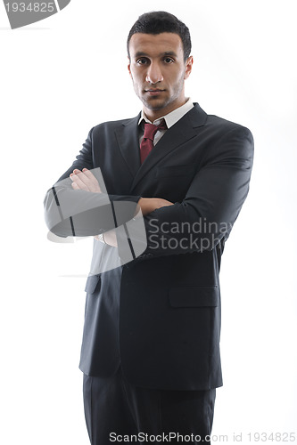 Image of business man isolated over white background