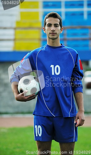 Image of soccer player portrait