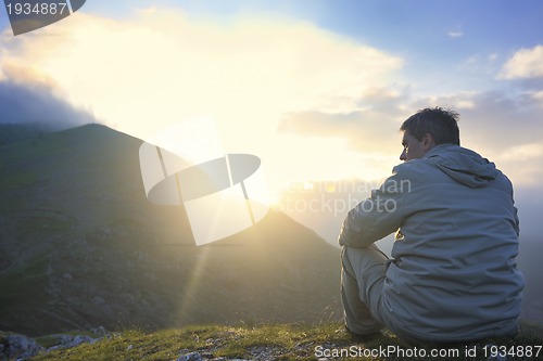 Image of fresh sunrise at mountain