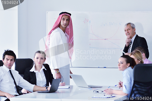 Image of Arabic business man at meeting