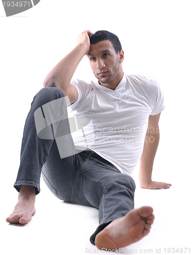 Image of portrait of relaxed young man